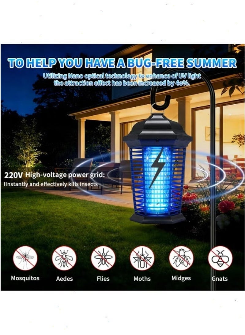 بوميفار جهاز كهربائي لقتل البعوض بقدرة 20 واط، مزود بأشعة فوق بنفسجية، ومصيدة للحشرات، ومبيد قوي للآفات بزاوية 360 درجة، مناسب للاستخدام المنزلي في غرف النوم والمطابخ، وكذلك في الفناء الخارجي والحديقة الخلفية، آمن وخالٍ من المواد الكيميائية - Image 3